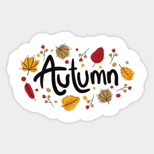 Beautiful Autumn Design Simple and Sweet Sticker